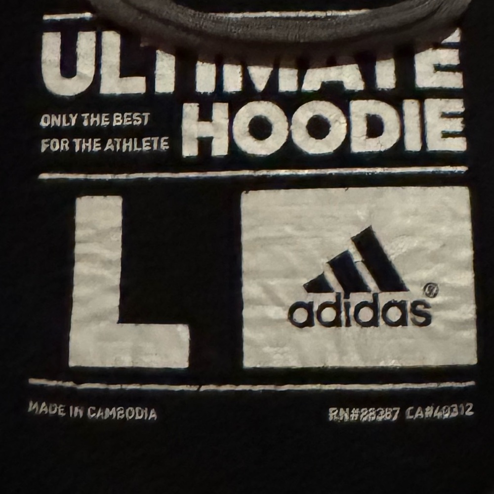 Adidas ultimate hoodie size large - Picture 5 of 5